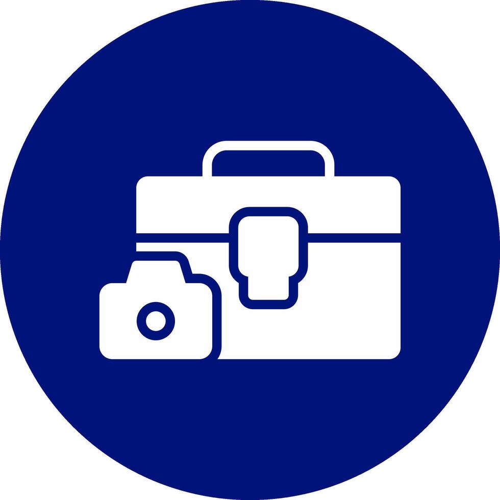 Camera Bag Creative Icon Design vector