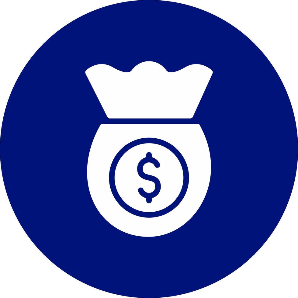 diseño de icono creativo de bolsa de dinero vector