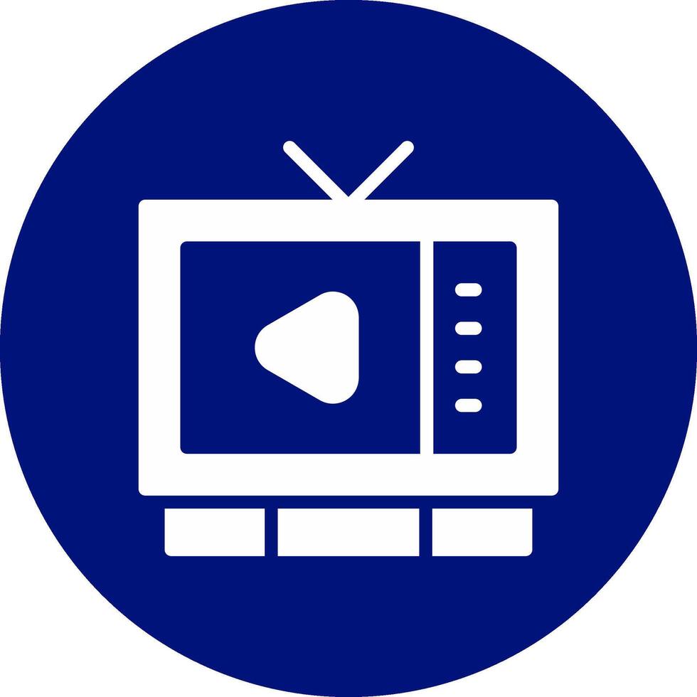 Watching TV Creative Icon Design vector