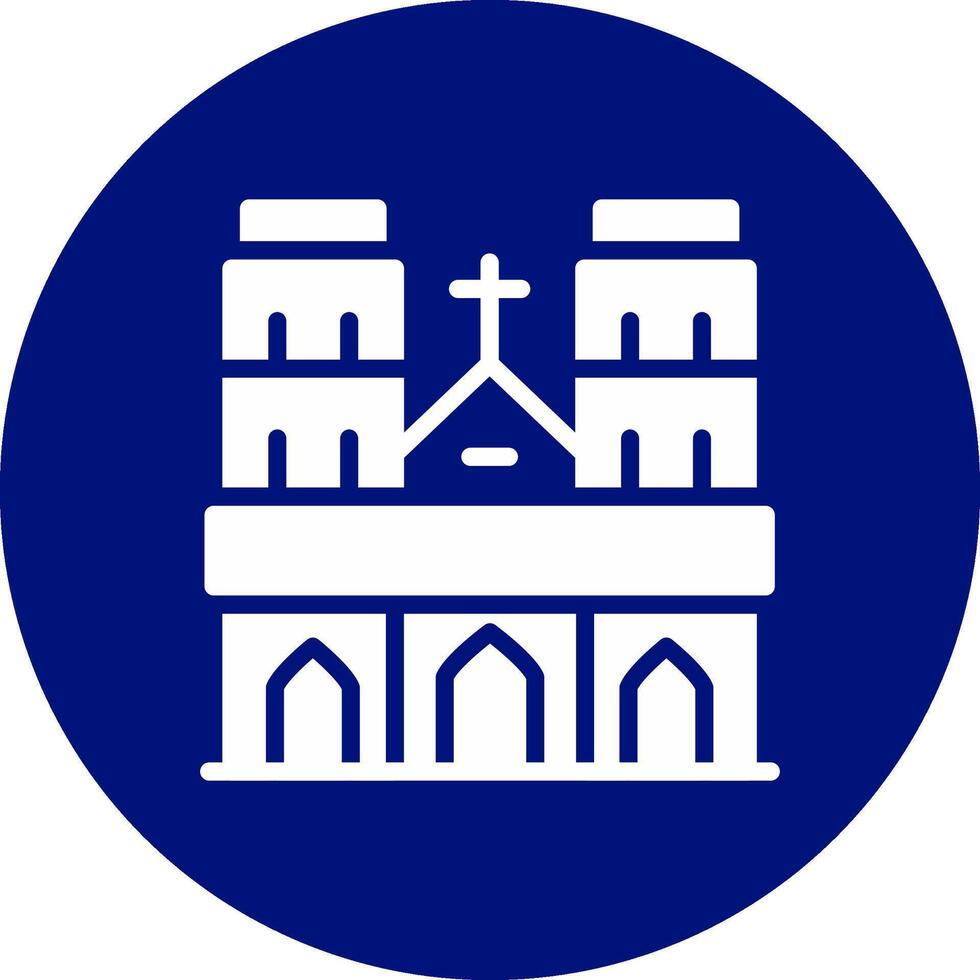 Notre Dame Creative Icon Design vector