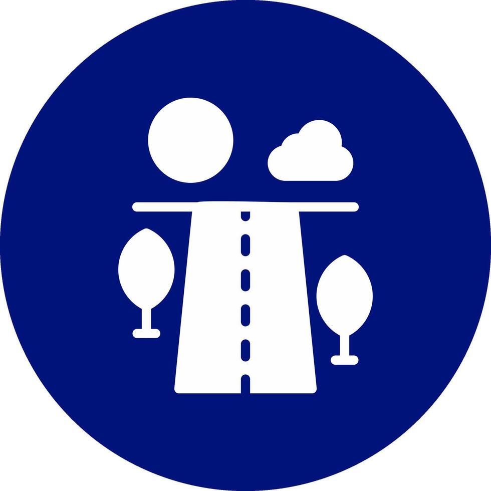 Road Landscape Creative Icon Design vector