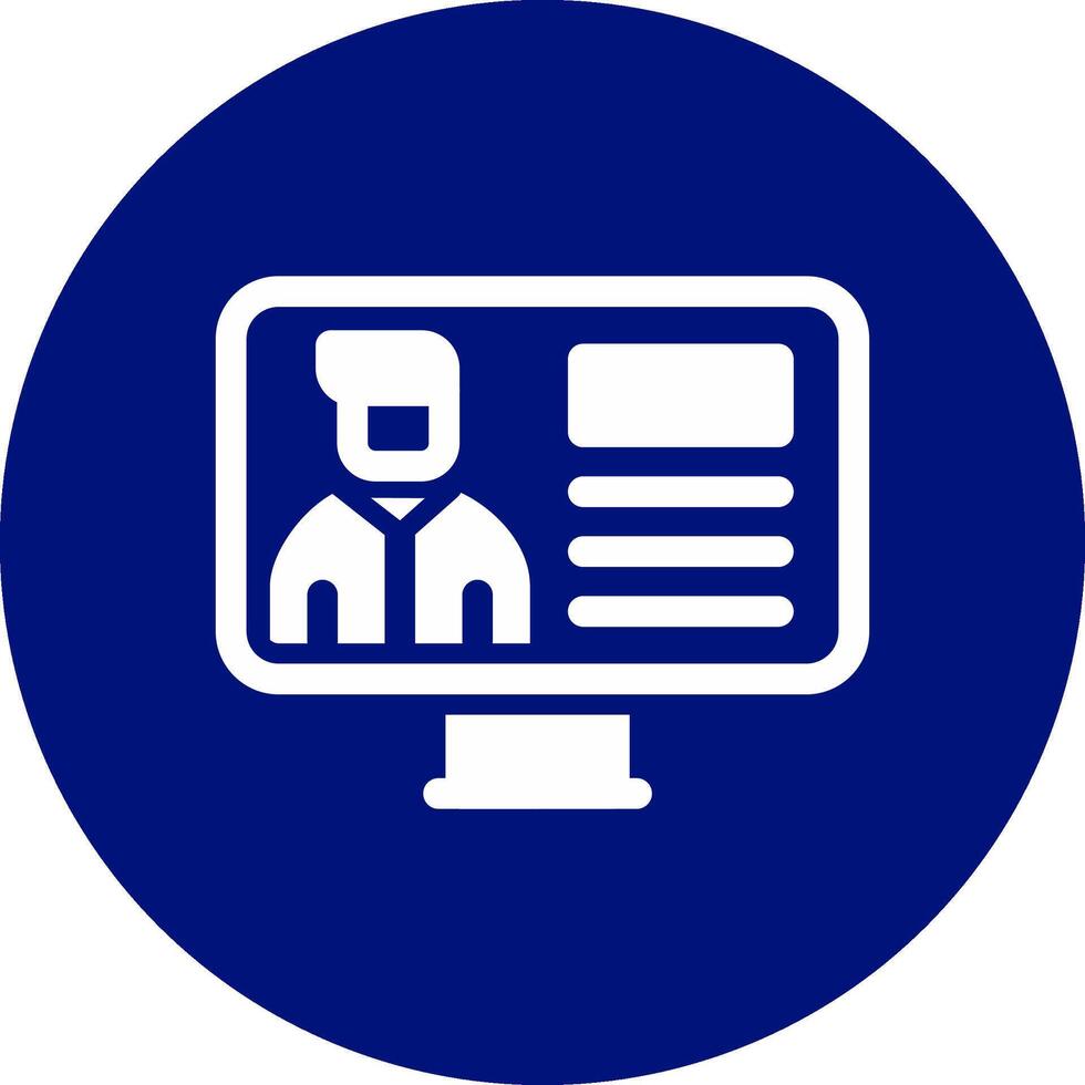 Online Lecture Creative Icon Design vector