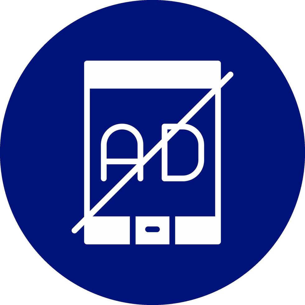 No Ad Creative Icon Design vector