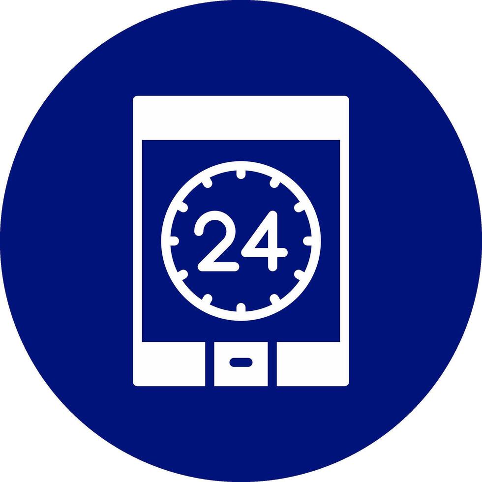 24 Hour Service Creative Icon Design vector