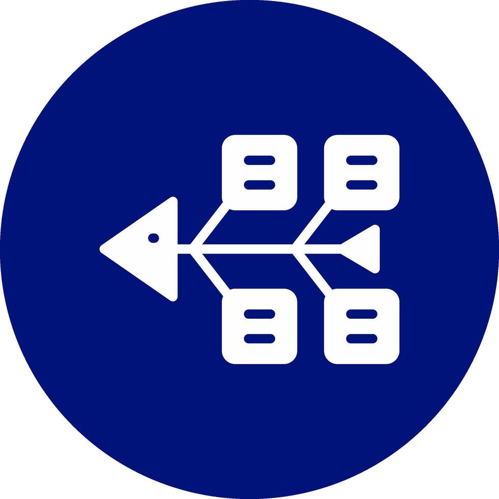 Fishbone Diagram Creative Icon Design vector