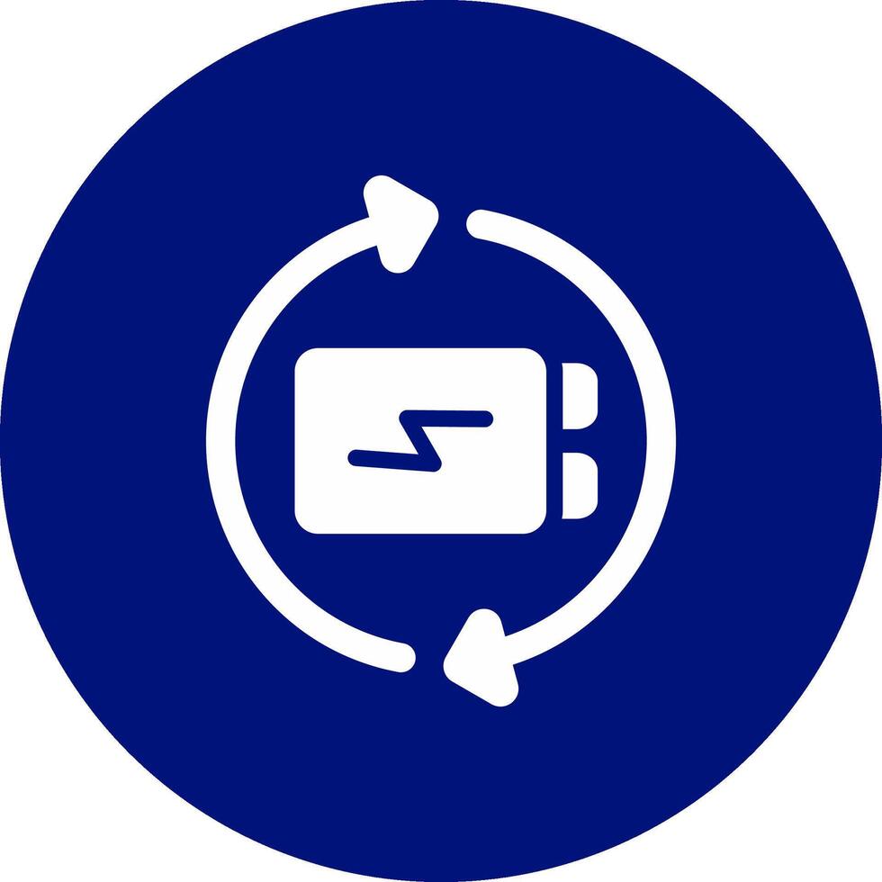 Battery Recycling Creative Icon Design vector