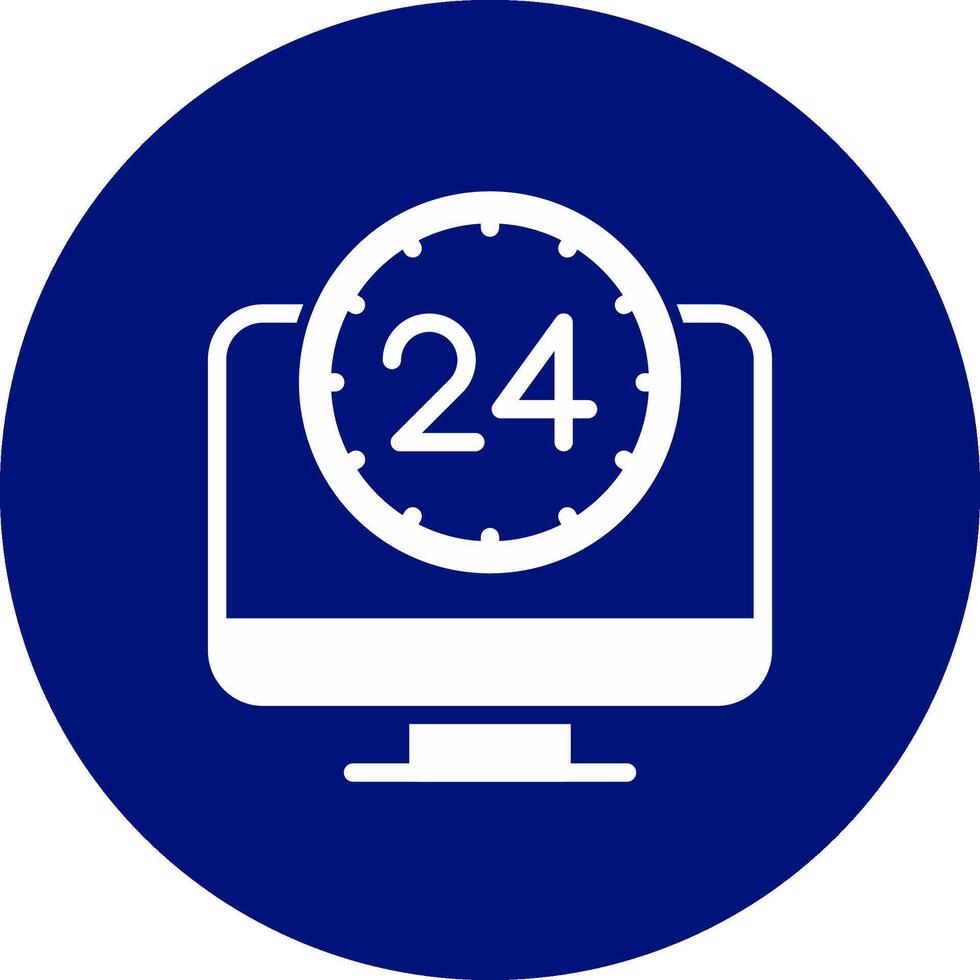 24 7 Monitoring Creative Icon Design vector