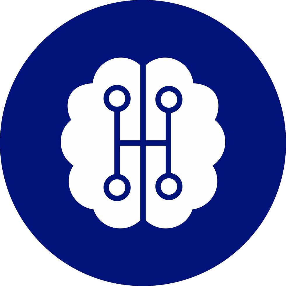 Humanoid Robot Creative Icon Design vector