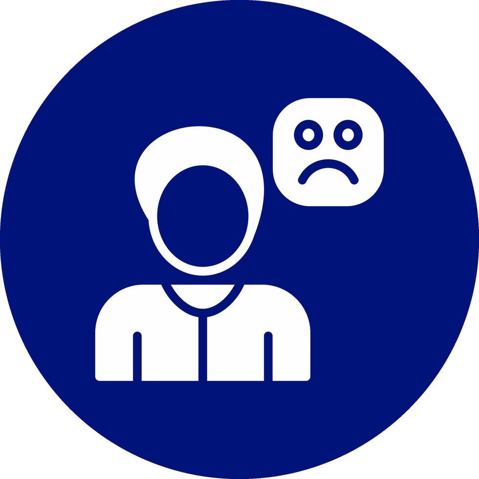 Sad Creative Icon Design vector