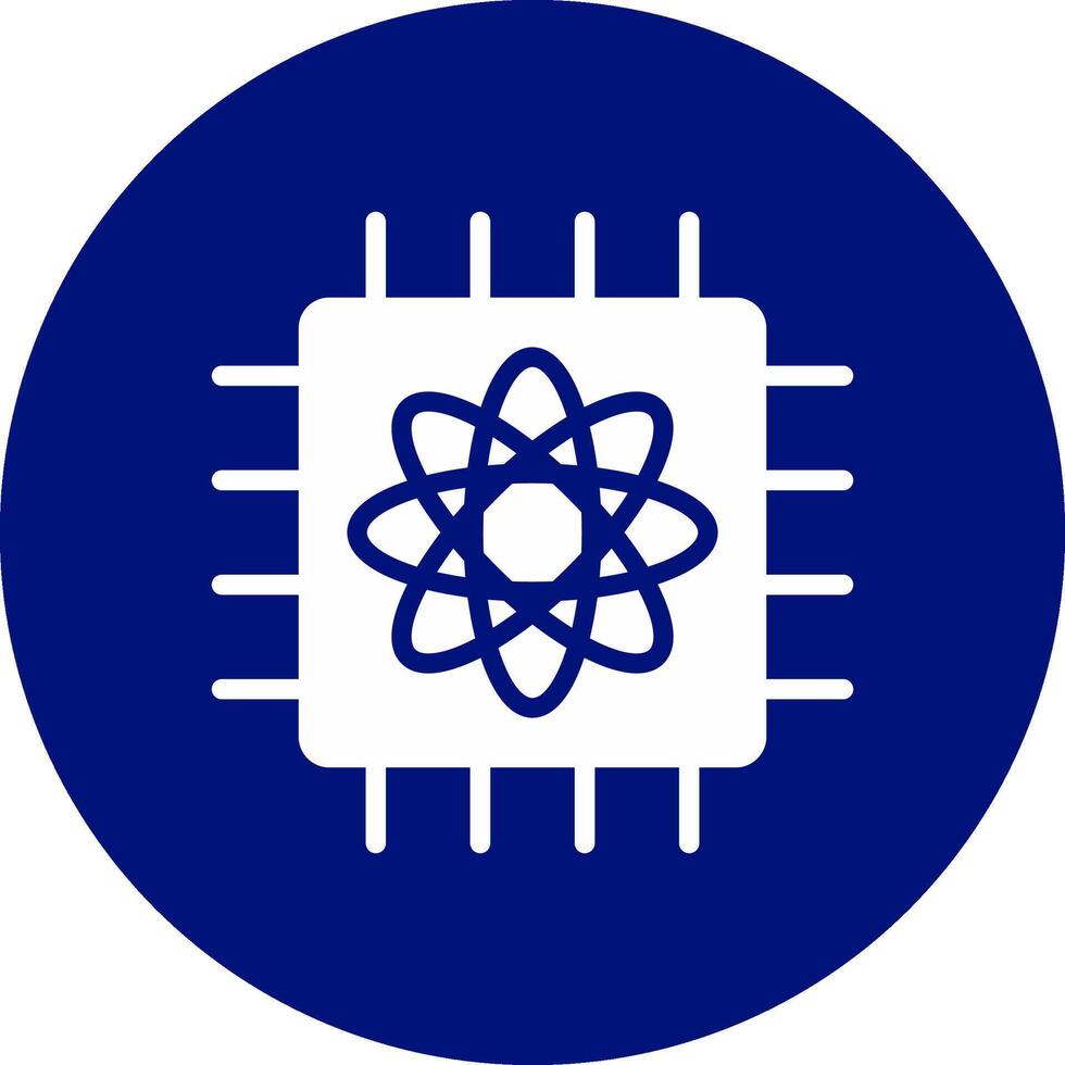 Quantum Computer Creative Icon Design vector