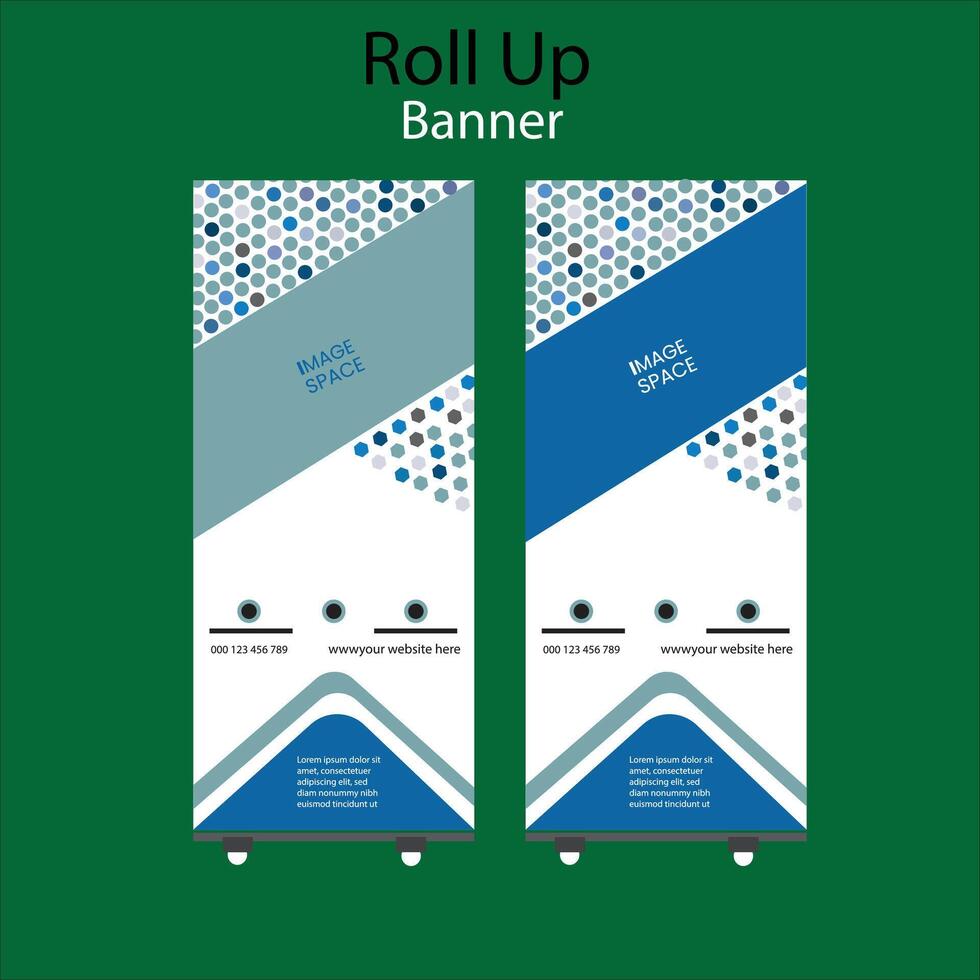 roll up banner vector