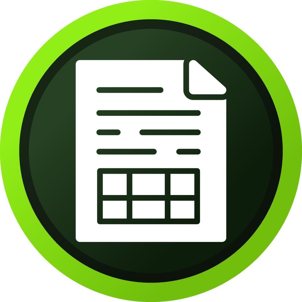 Spreadsheet Creative Icon Design vector