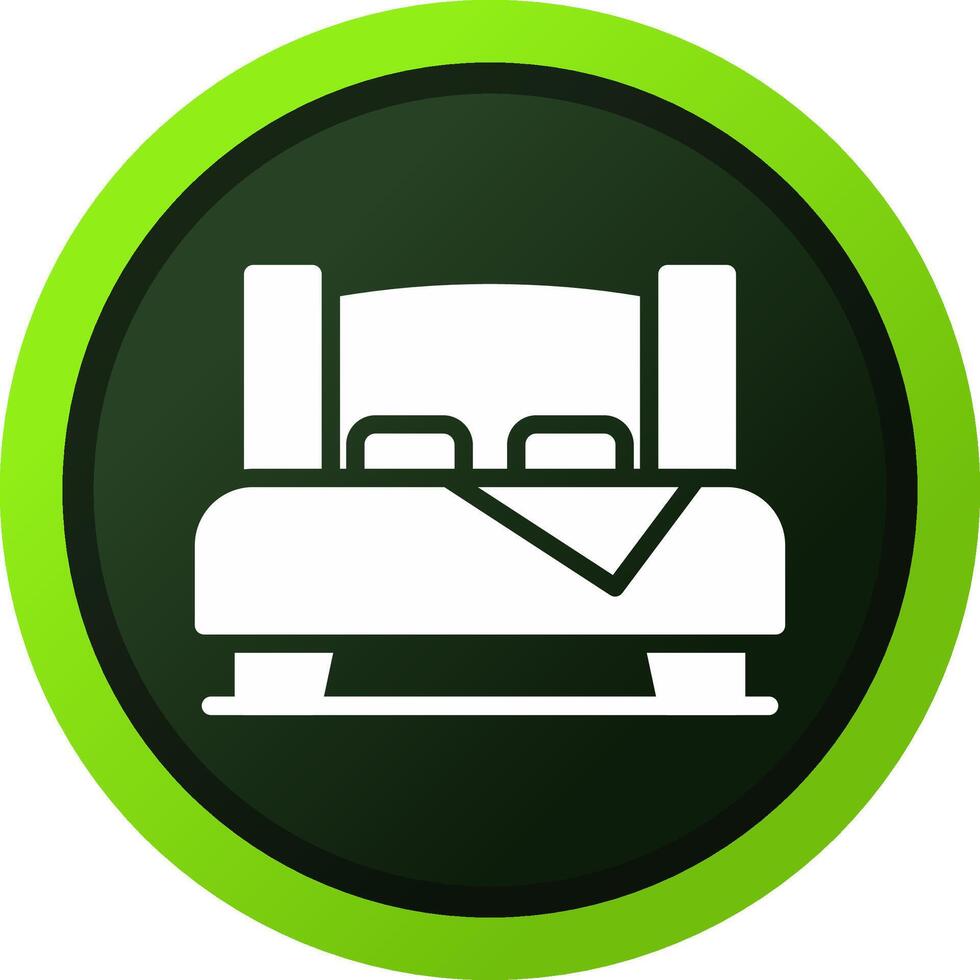 Double Bed Creative Icon Design vector