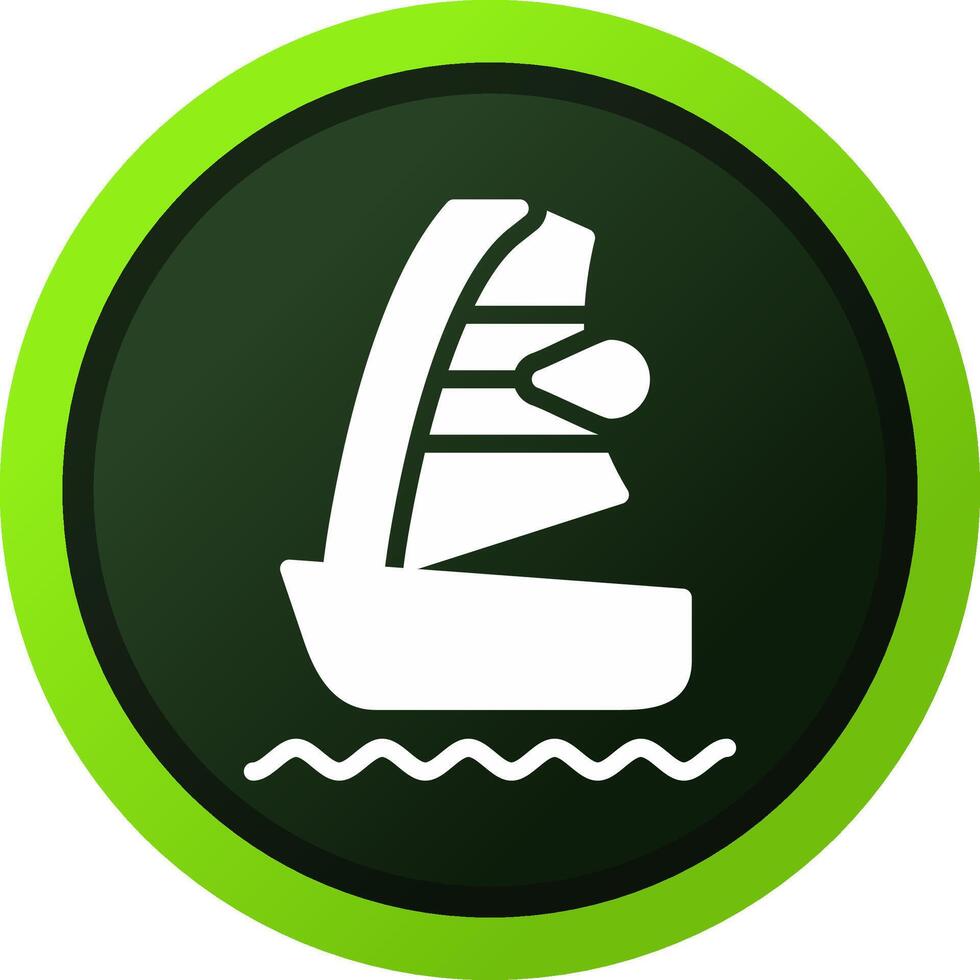 diseño de icono creativo de windsurf vector