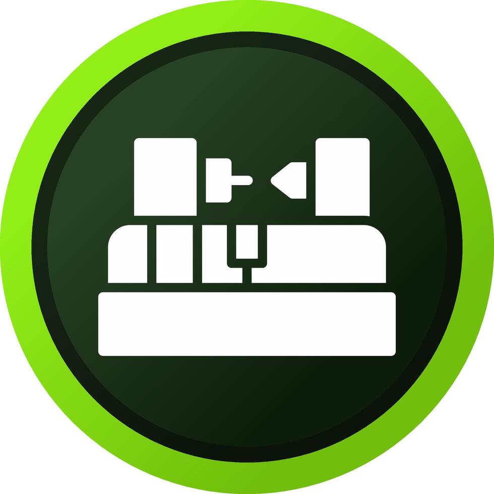 Lathe Machine Creative Icon Design vector