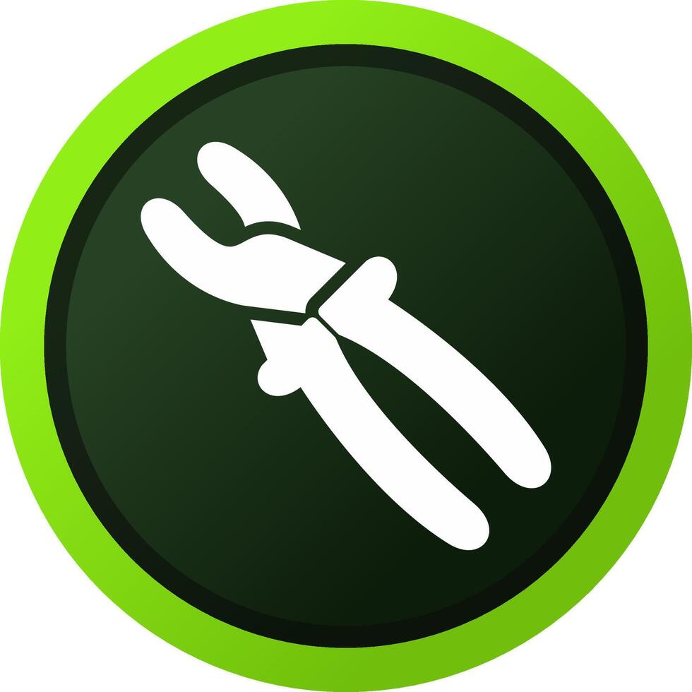 Needle Nose Pliers Creative Icon Design vector