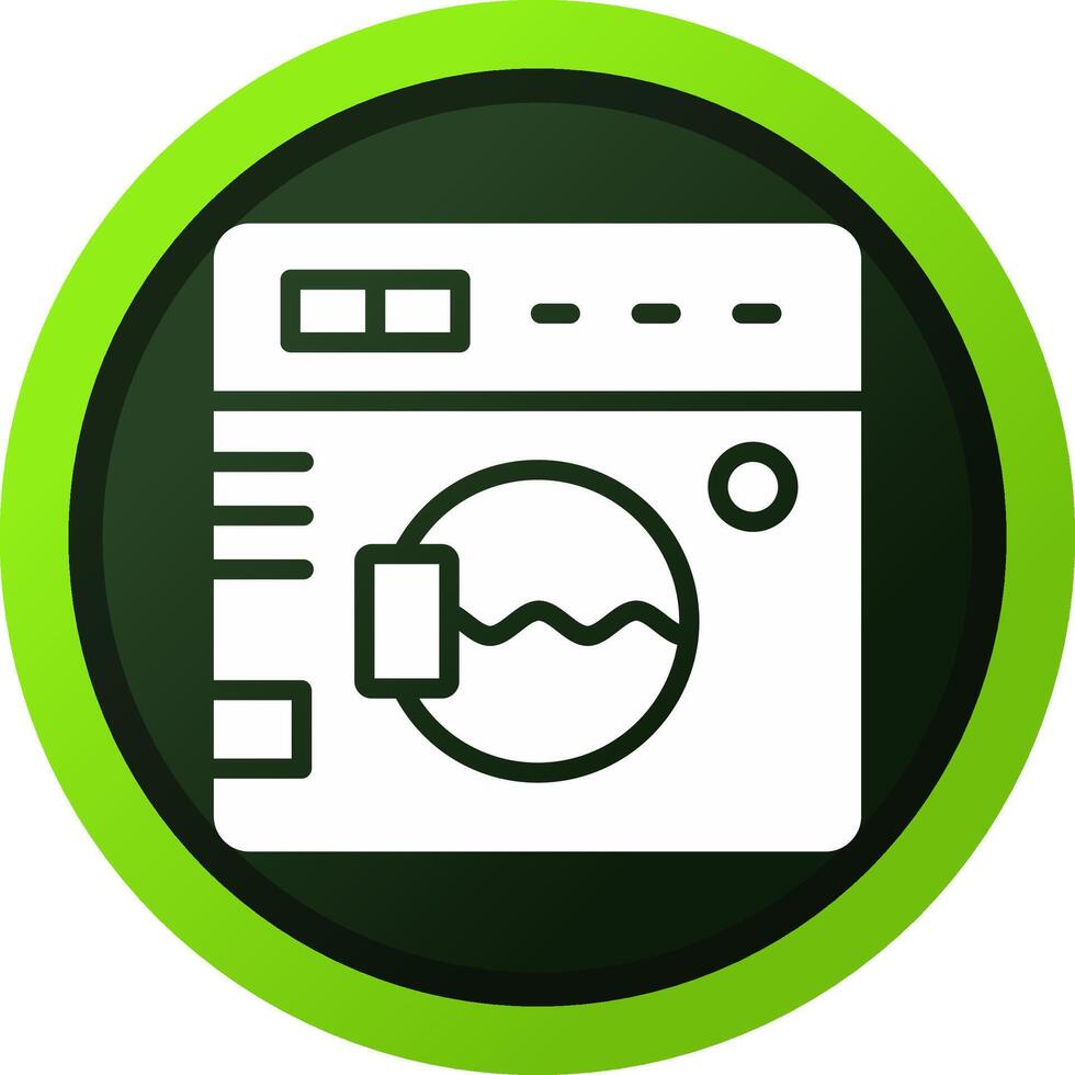 Washing Machine Creative Icon Design vector