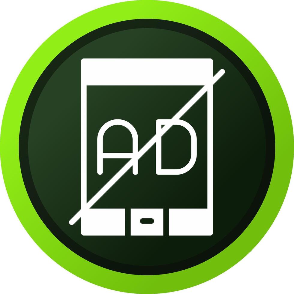 No Ad Creative Icon Design vector