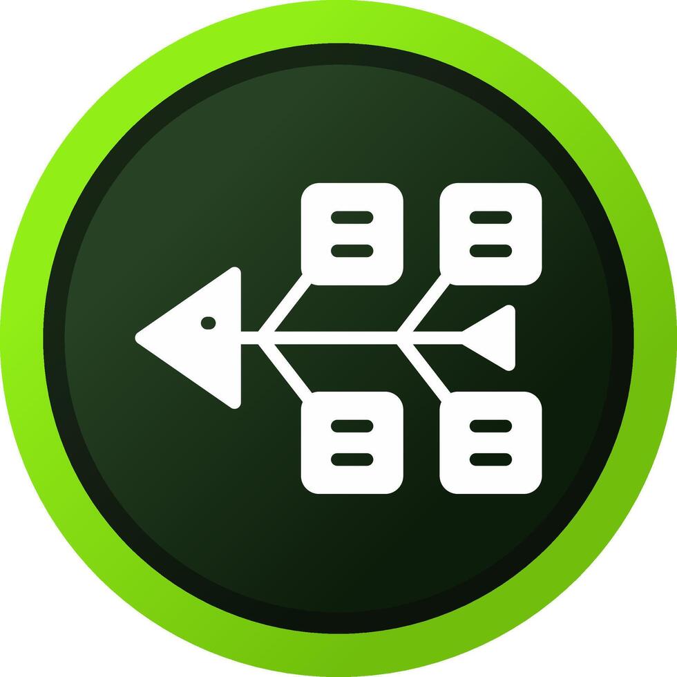 Fishbone Diagram Creative Icon Design vector