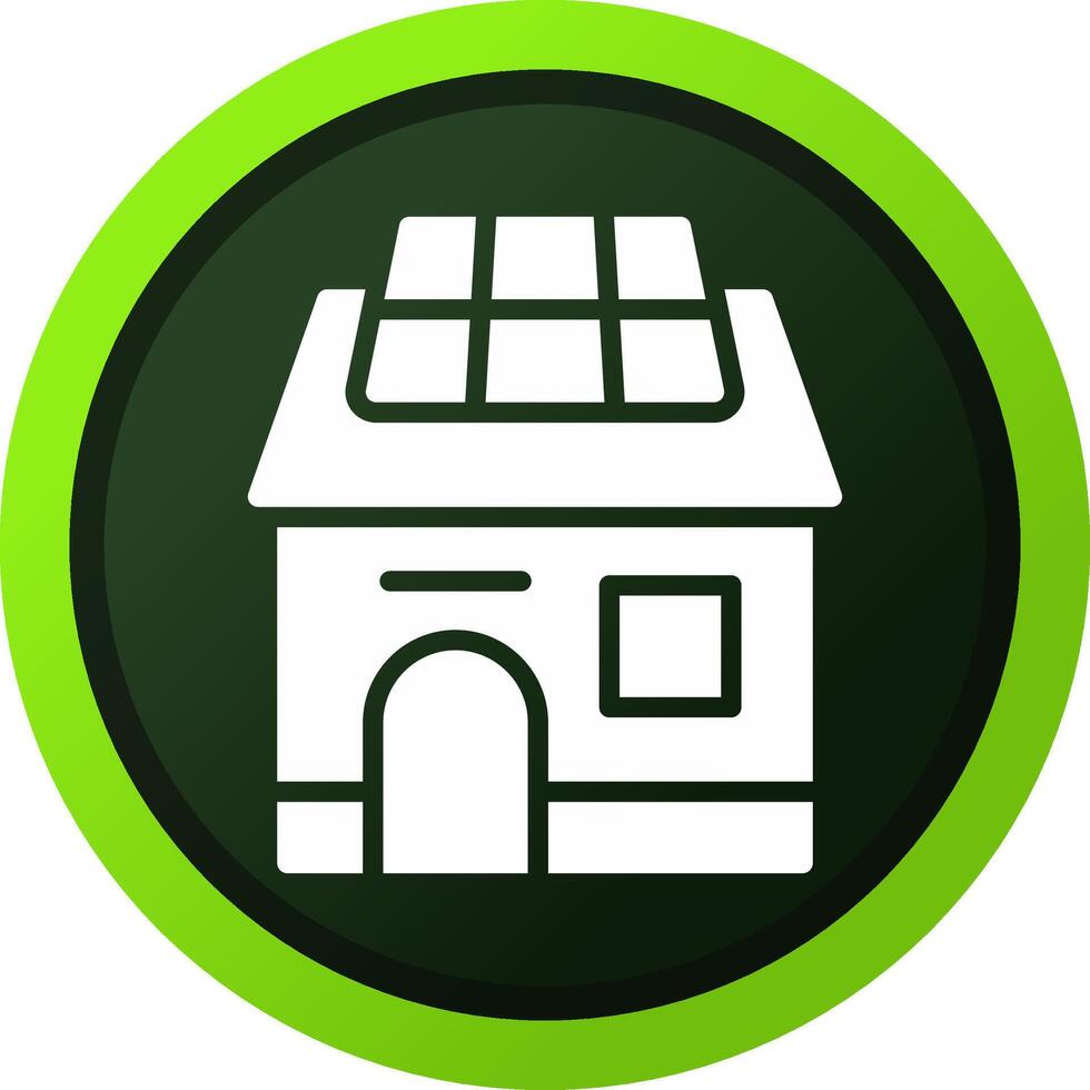 Solar House Creative Icon Design vector