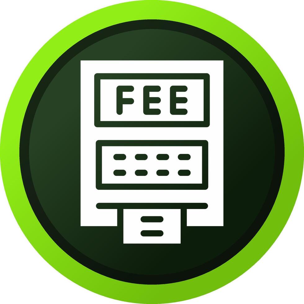 ATM Fees Creative Icon Design vector