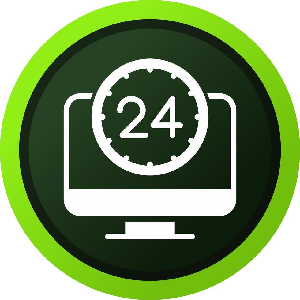 24 7 Monitoring Creative Icon Design vector