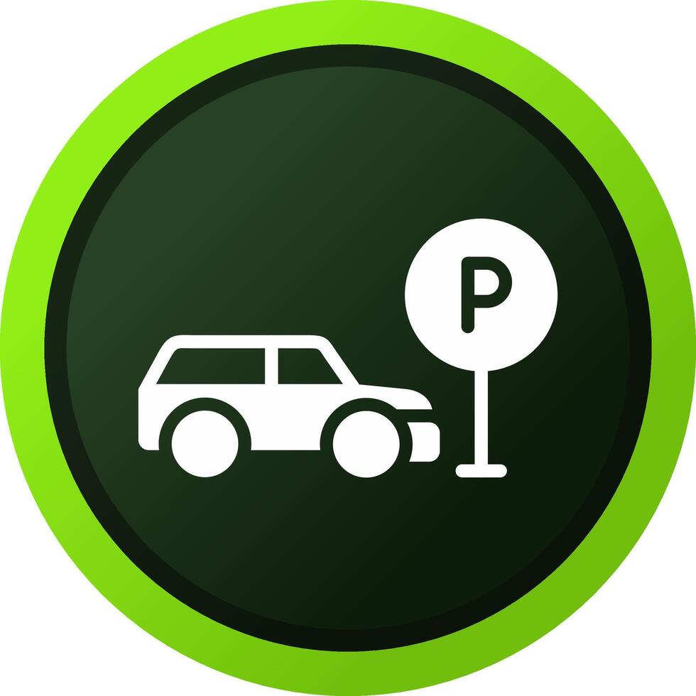 Taxi Parking Creative Icon Design vector