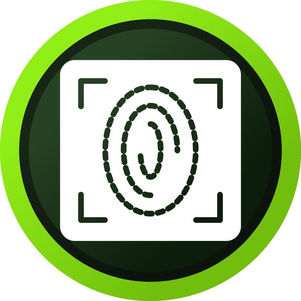 Fingerprint Scan Creative Icon Design vector