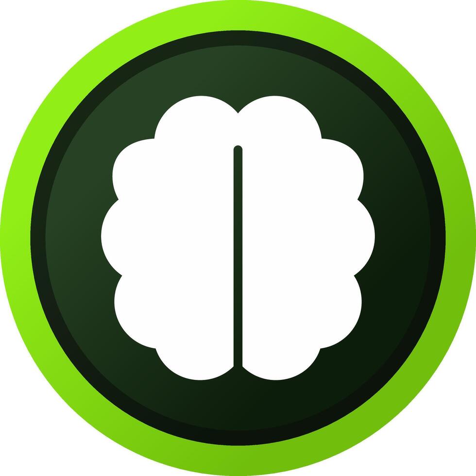 Human Brain Creative Icon Design vector