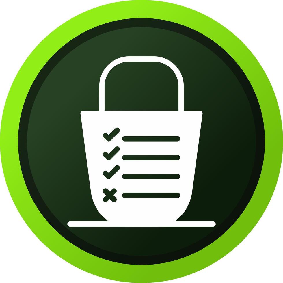 Bucket List Creative Icon Design vector