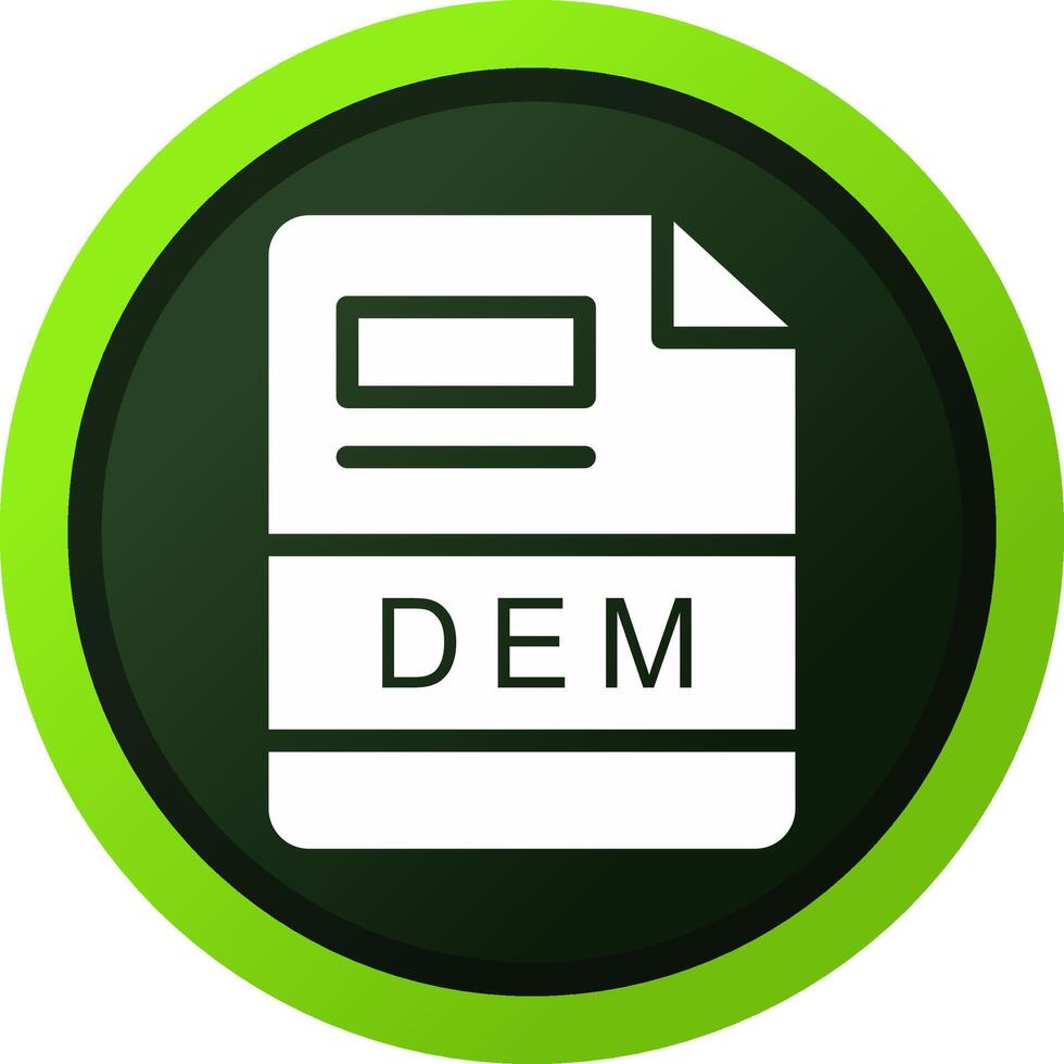 DEM Creative Icon Design vector