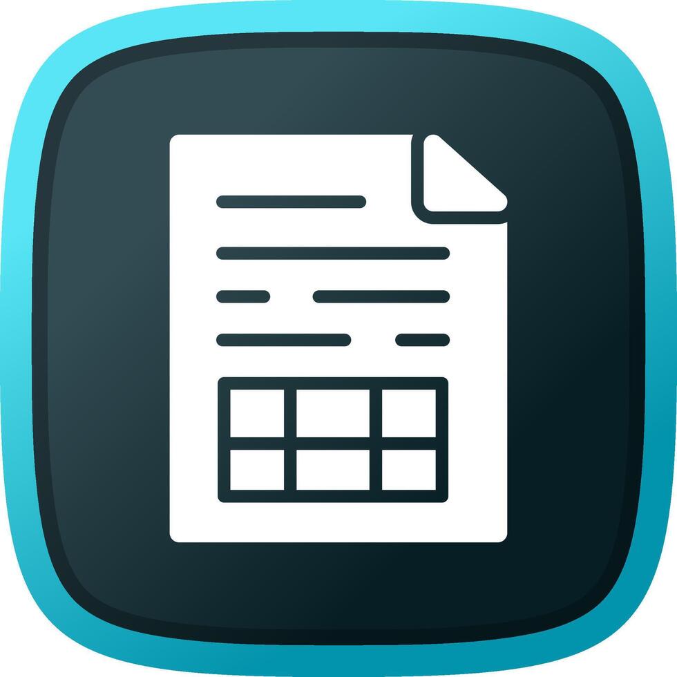 Spreadsheet Creative Icon Design vector