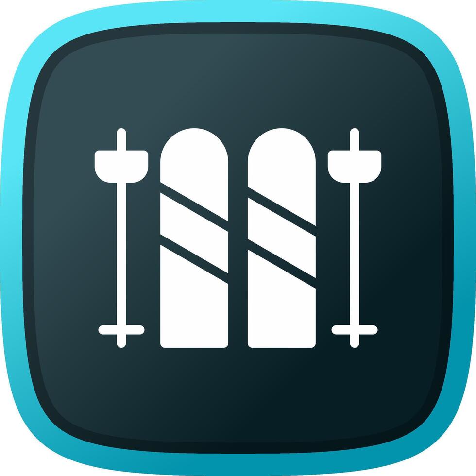 Skis Creative Icon Design vector