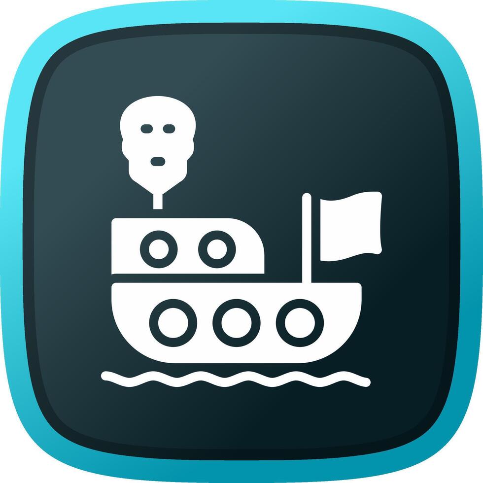 Pirates Ship Creative Icon Design vector