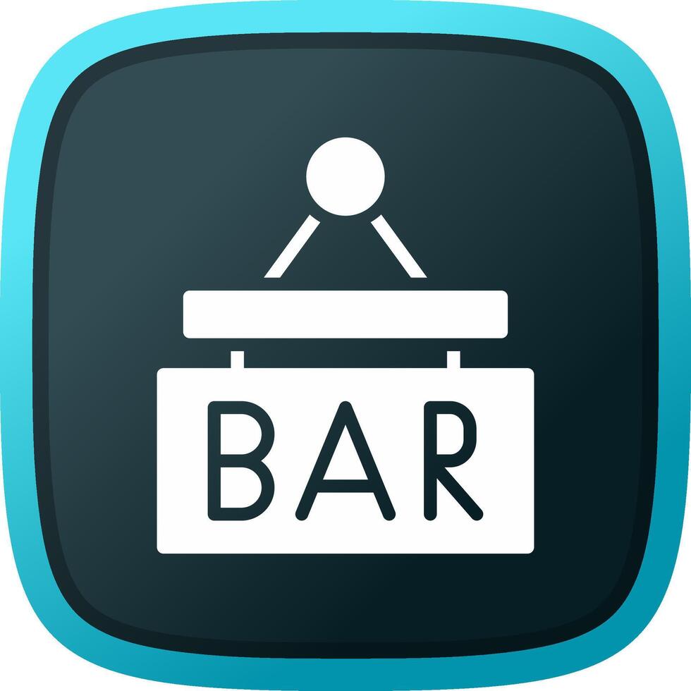 Bar Sign Board Creative Icon Design vector