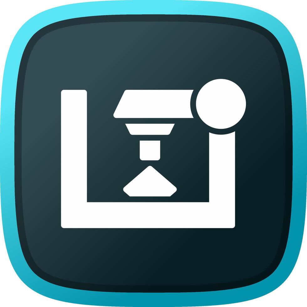 3D Printer Creative Icon Design vector