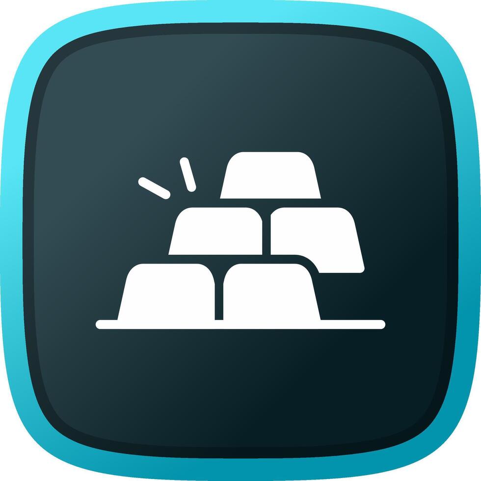 Metal ingot Creative Icon Design vector