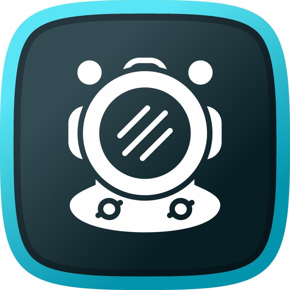 Diving Helmet Creative Icon Design vector
