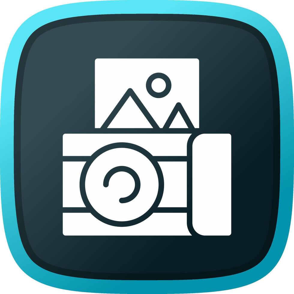 Instant Camera Creative Icon Design vector