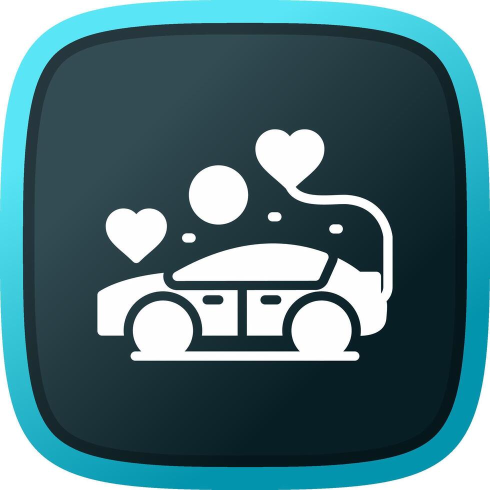 Wedding Car Creative Icon Design vector