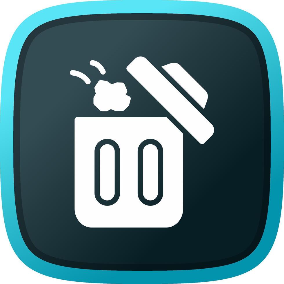 Throwing Trash Creative Icon Design vector