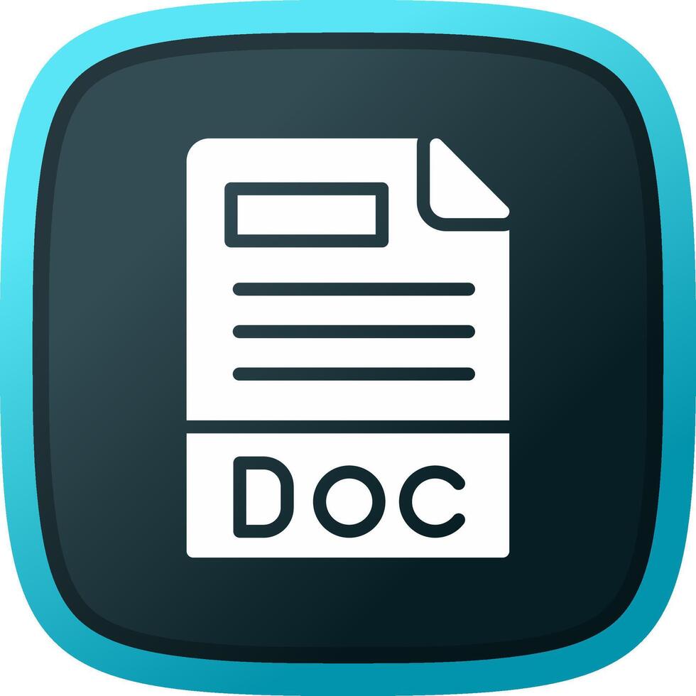 Doc File Format Creative Icon Design vector
