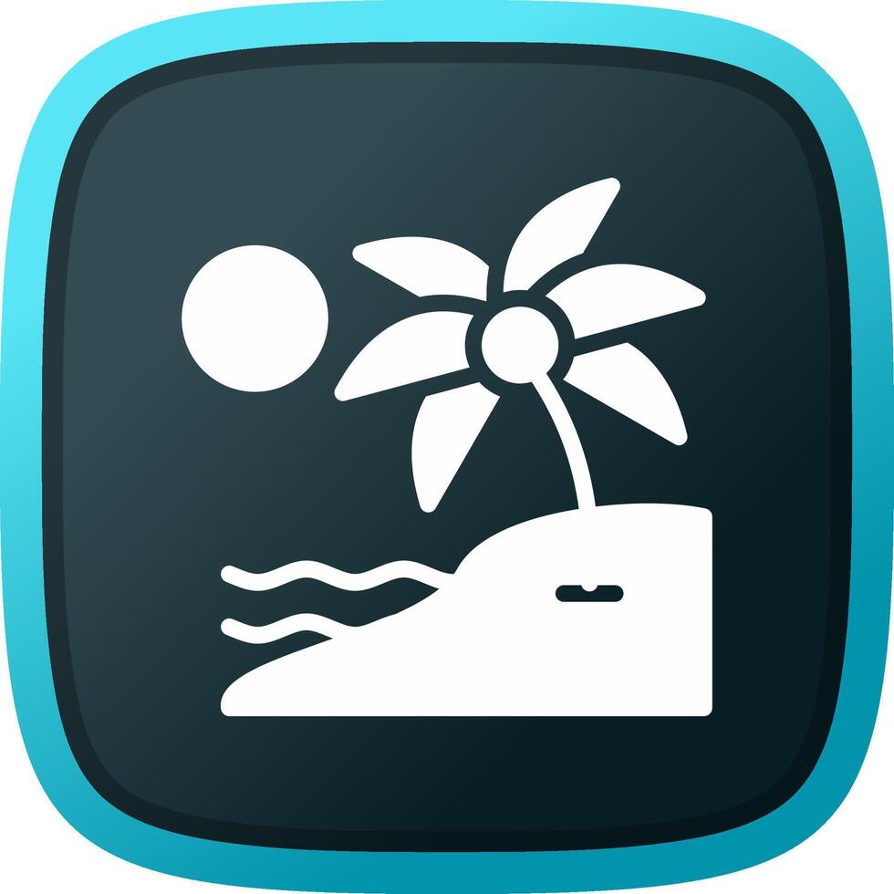 Island Landscape Creative Icon Design vector