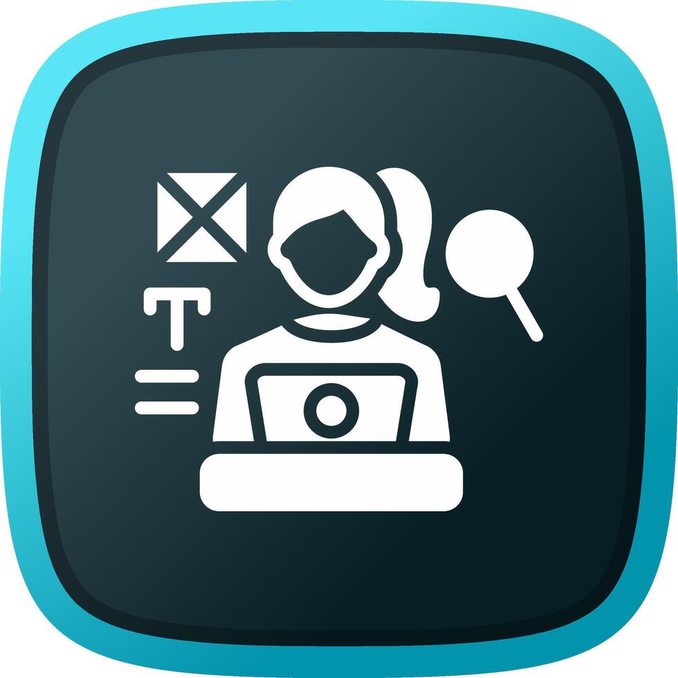 Blogger Creative Icon Design vector