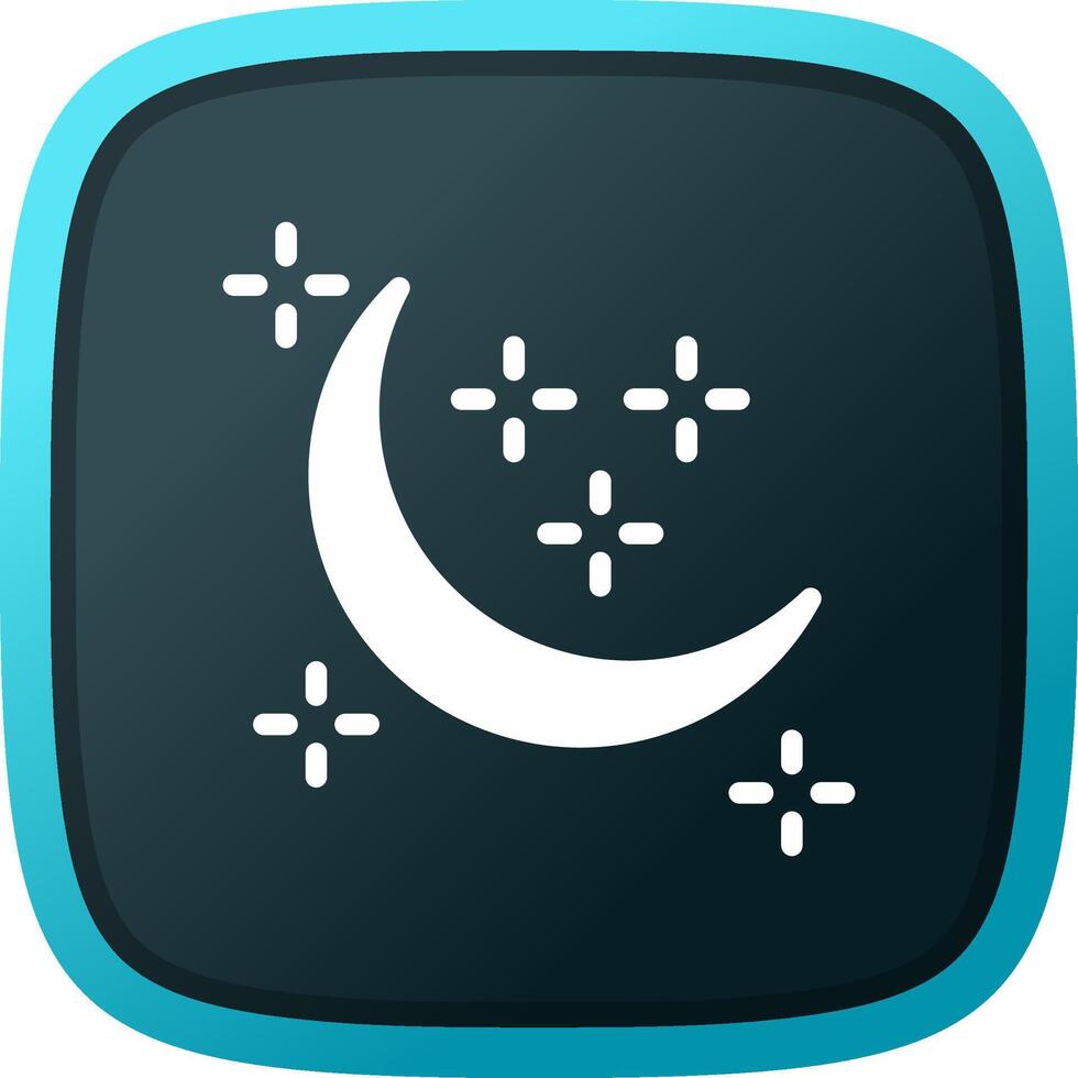 New Moon Creative Icon Design vector