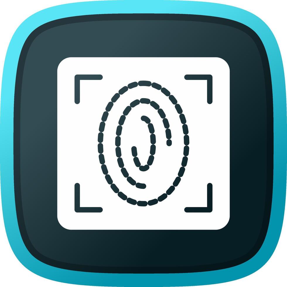 Fingerprint Scan Creative Icon Design vector