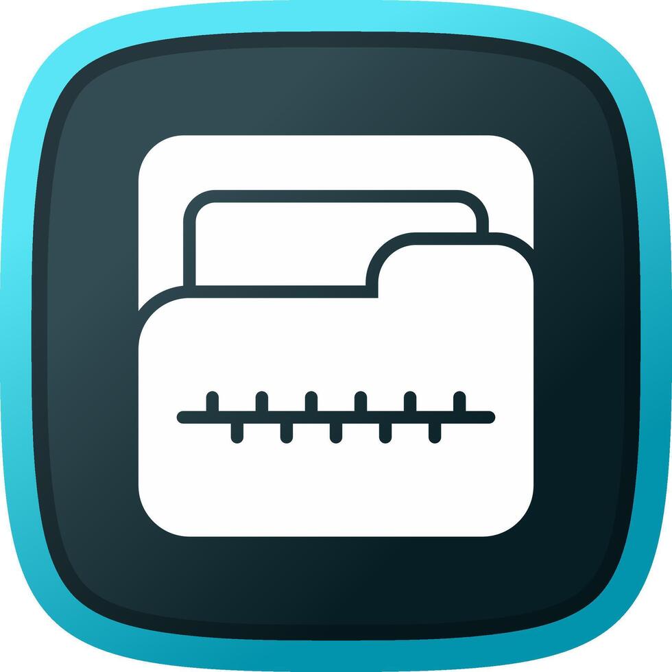 Zip Folder Creative Icon Design vector