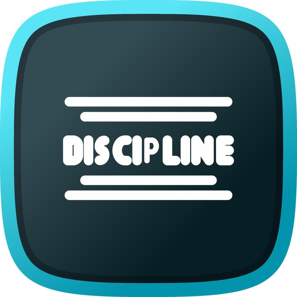 Discipline Creative Icon Design vector