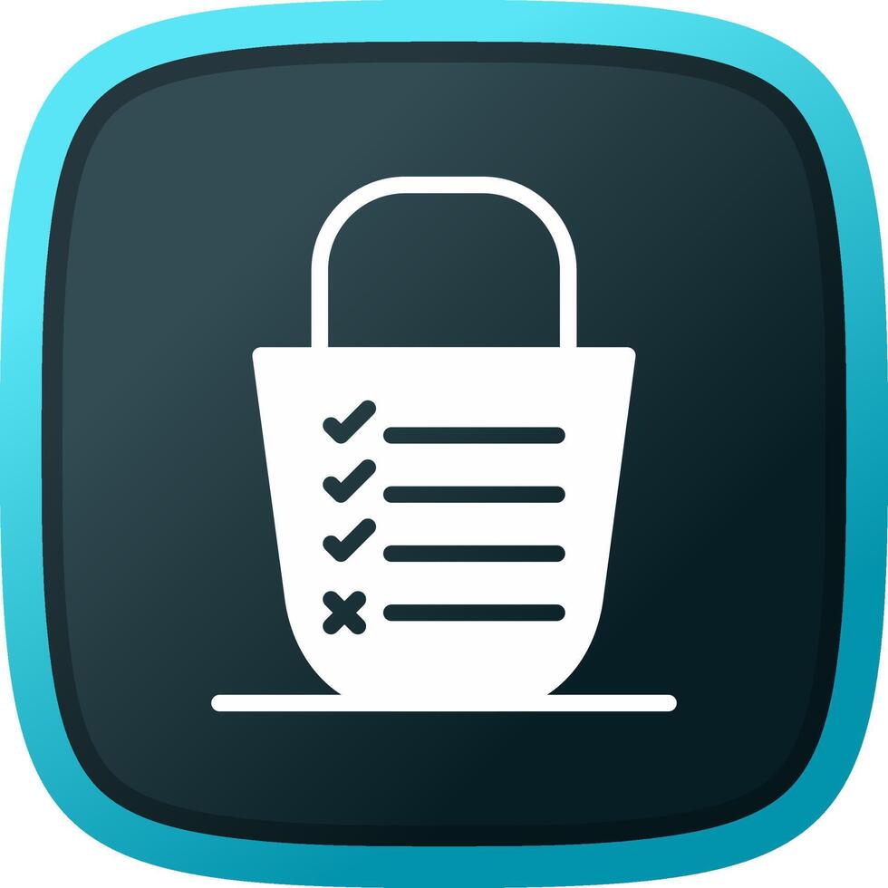 Bucket List Creative Icon Design vector