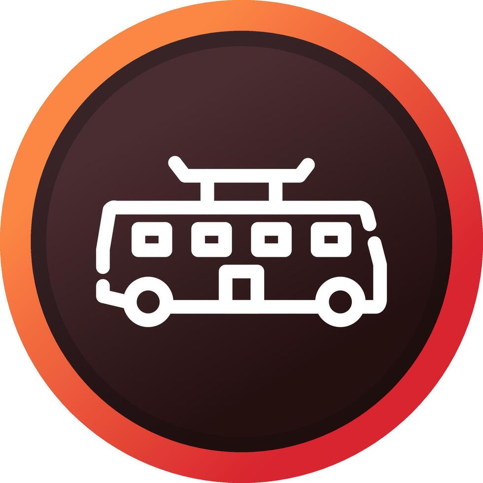 Tramcar Creative Icon Design vector